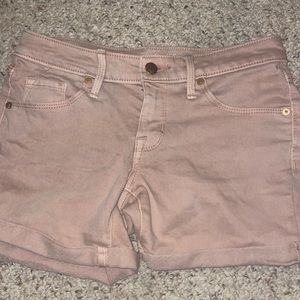 jean shirts in a dusty roseish pink color